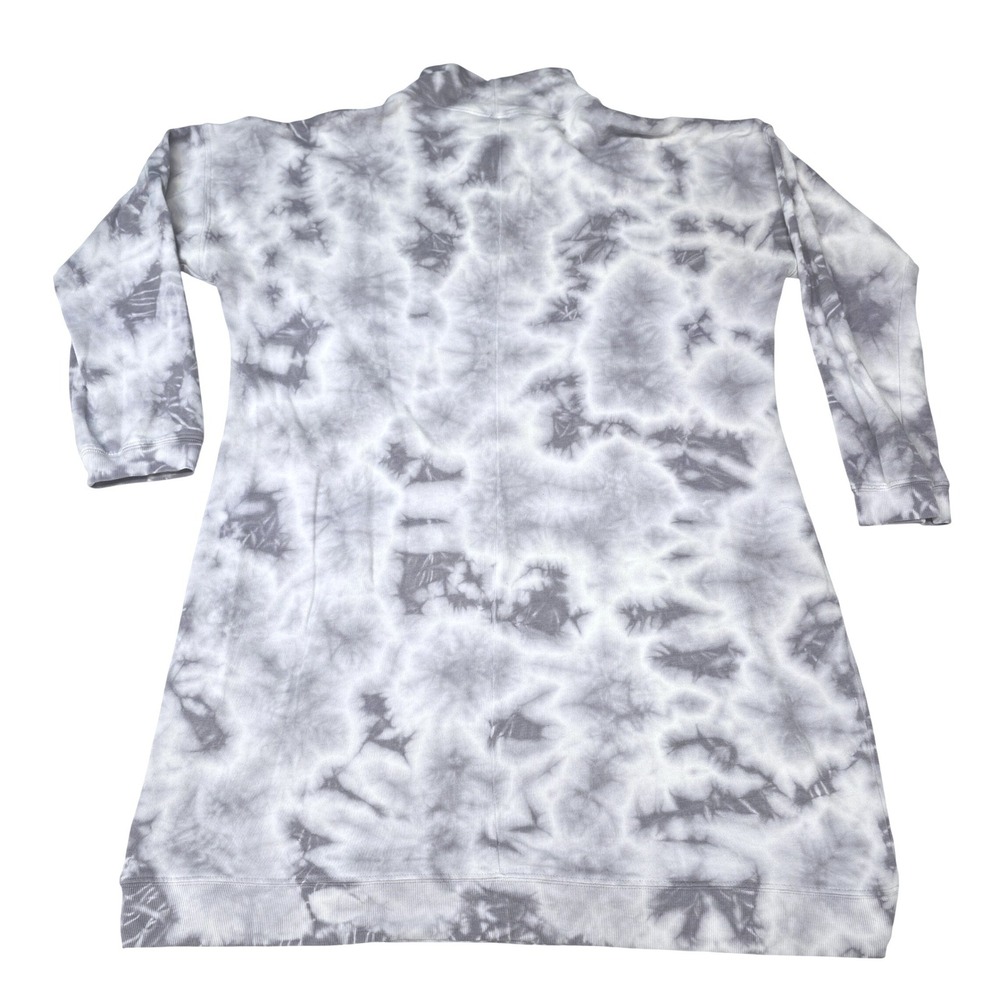 LIVI Lane Bryant Gray Tie‎ Dye Quarter Zip Sweatshirt Dress Plus Size 18/20 - Picture 2 of 11